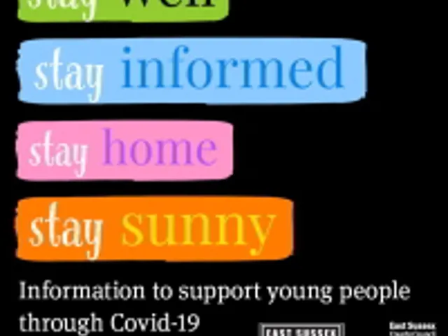 Campaign artwork. The East Sussex Youth Cabinet launched a ‘Stay’ campaign during Covid-19 to support young people.  The artwork reads: Stay Well, Stay Informed, Stay Home, Stay Sunny.